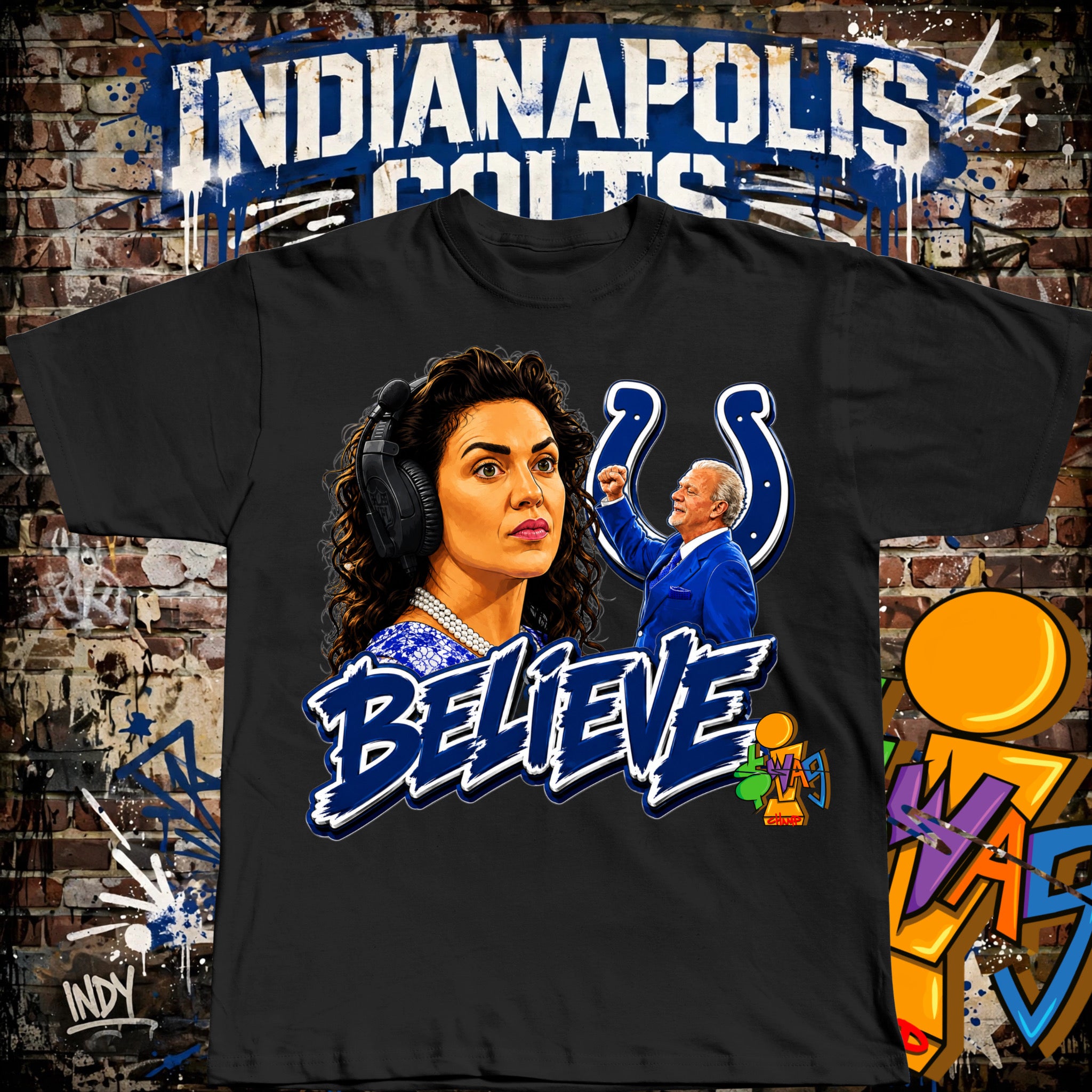 Carlie Irsay-Gordon “BELIEVE” tee